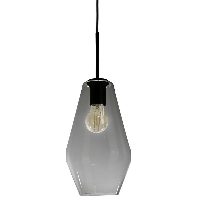 

Lámpara colgante 1XE27 Lily D170 negro vidrio/bronce - Sulion