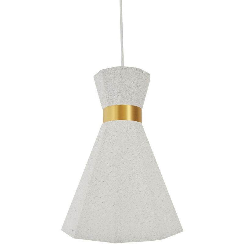 

Lámpara colgante 1XE27 Zoe D230 Hormigón blanca/Filo Dorado - Sulion