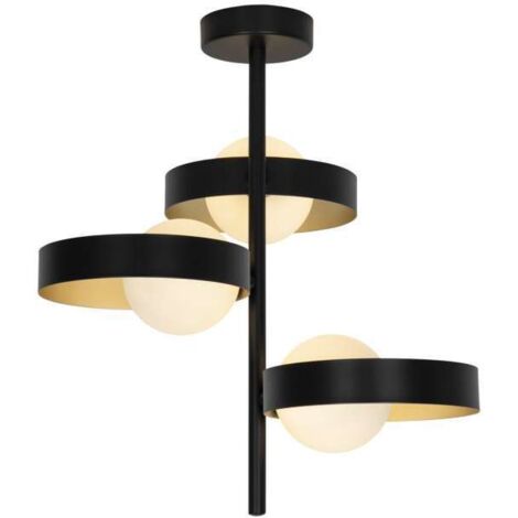 Colgante 3 luces modelo Arianna acabado negro, 43cm(alto) 40cm(ancho) 40cm(largo)