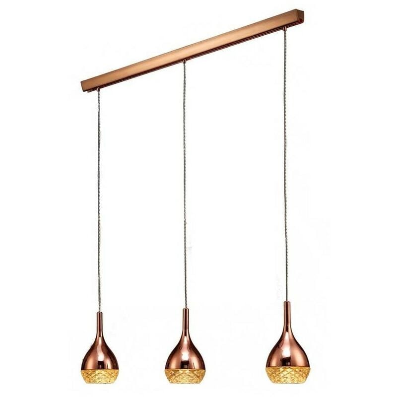 

Lámpara lineal de 3 luces KHALIFA Cobre de Mantra