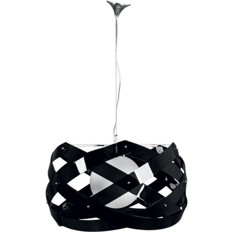 Colgante ACUARIO grande 1xE27 68d Negro/Blanco