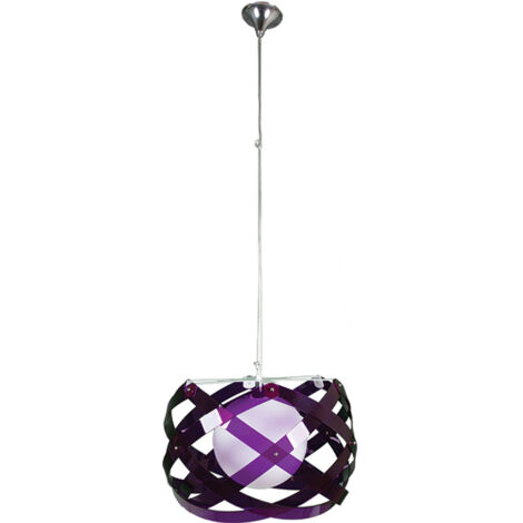 Colgante acuario mediano 1xe27 al.reg.xd.53cm lila/blanco