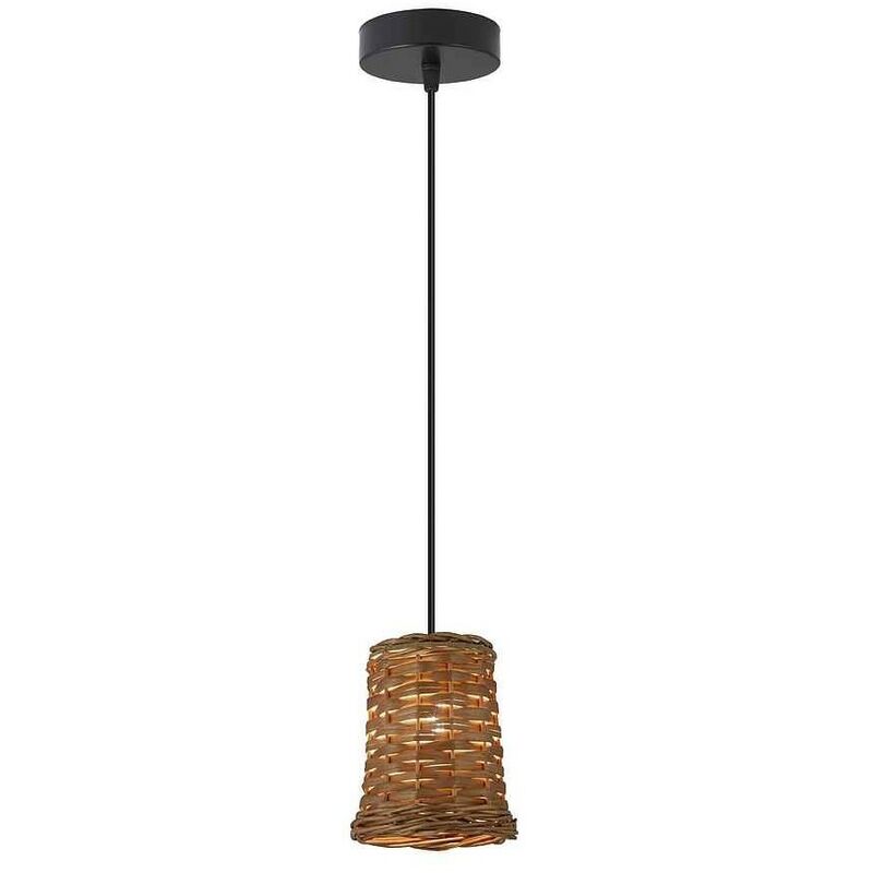 

Colgante AITANA con pantalla mimbre marron - AJP