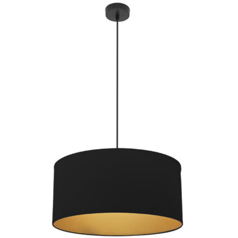 Colgante anuska 1xe27 negro/negro-oro regx50x50 cm