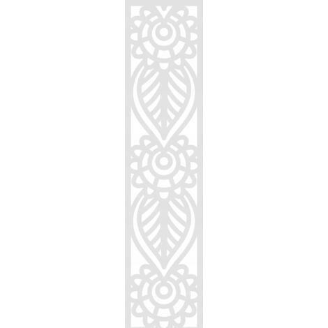 Colgante blanco perforado tamaño A4, 21 x 90 cm.