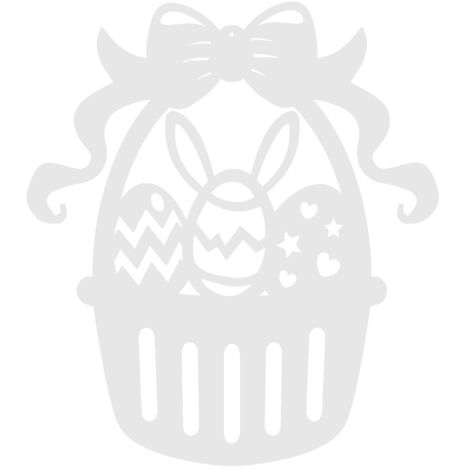 Colgante calado, cesta de Pascua, decoración de ventana, huevo de Pascua blanco