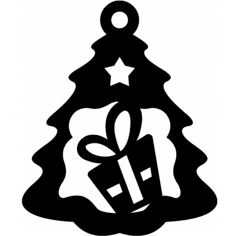 Colgante calado de 3 £ para decoración navideña de ventanas, regalo para el árbol de Navidad