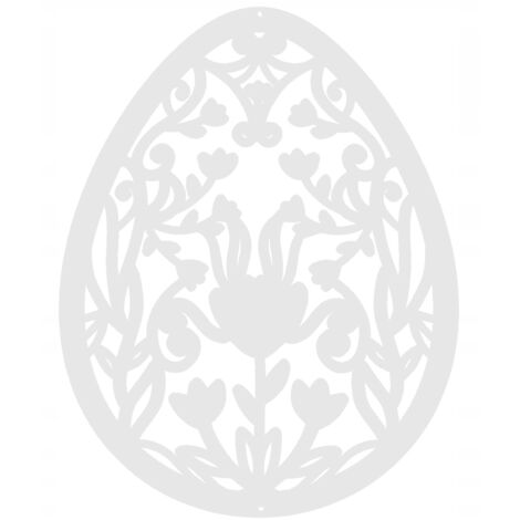 Colgante calado J14 Decoración de Pascua Huevo de Pascua Huevo blanco