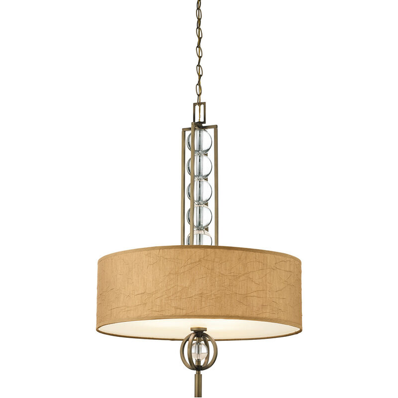 

Elstead Celestial - Lámpara colgante de techo con 3 luces de bronce, beige, E27