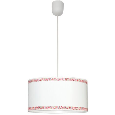 Colgante cenefa blanco/rosa 1xe27 regx35d