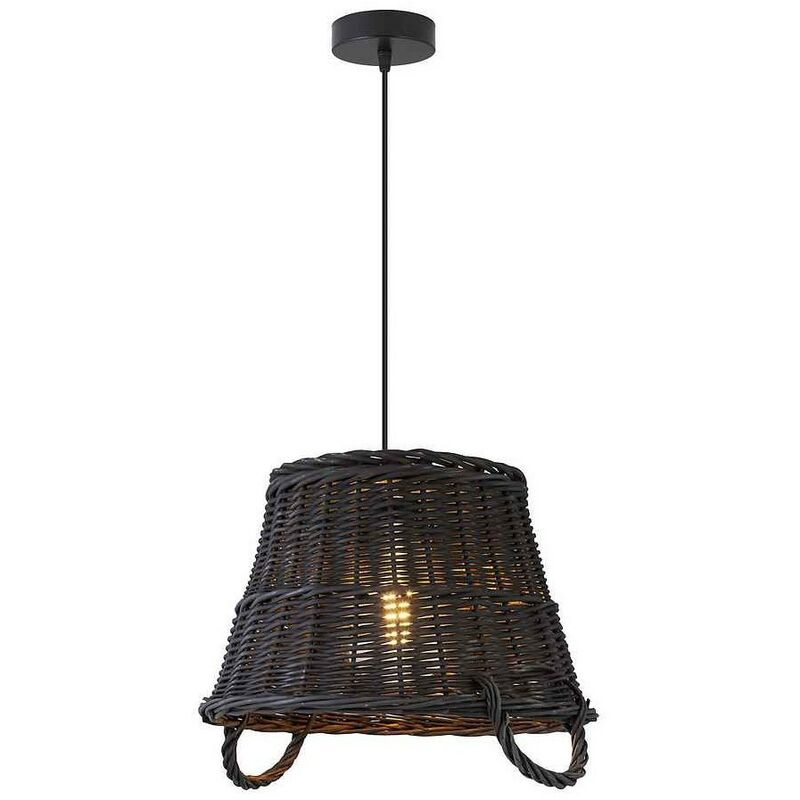 

Colgante cesta mimbre modelo TOMASO negro - Alemar