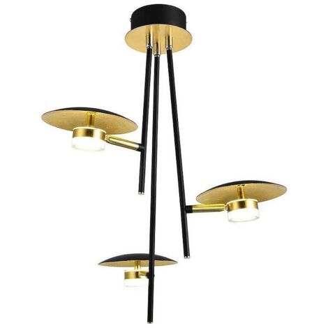 Colgante Ciudad del Cabo 18W 4000K negro oro dirigible y orientable