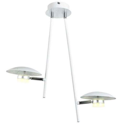 Colgante Ciudad Del Cabo 2l  12w 4000k Blanco/plata  1080 Lm 52x49x15 Cm Dirigible Y Orientable
