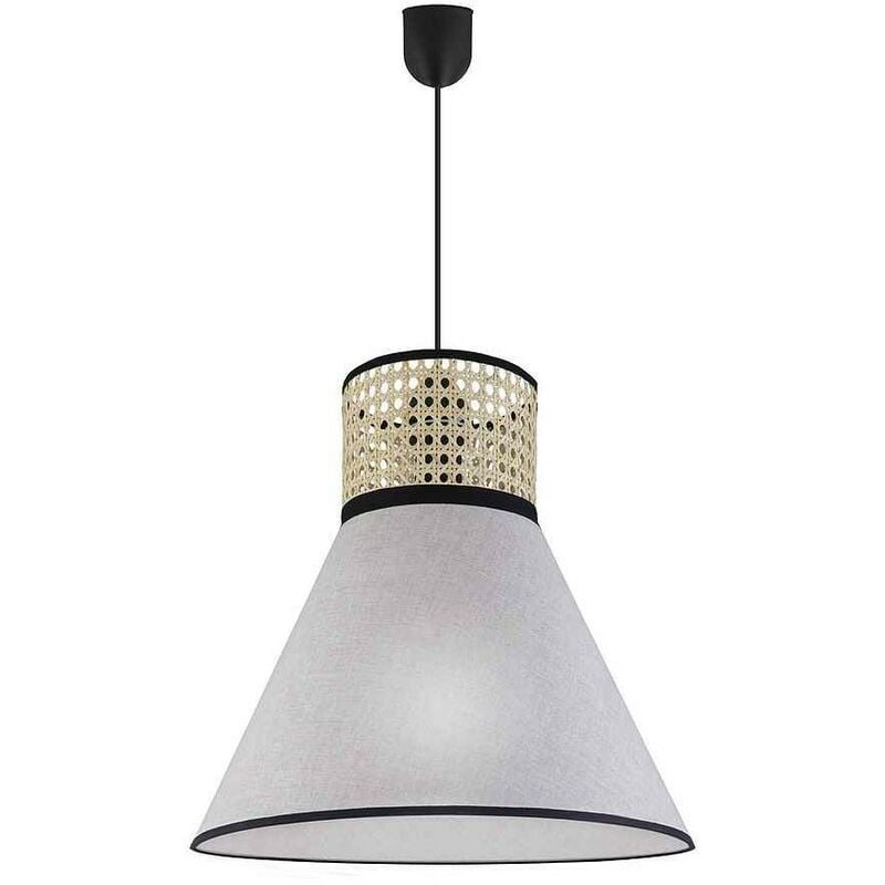 

Colgante con pantalla decorativa modelo YAIZA color vison con rejilla AJP