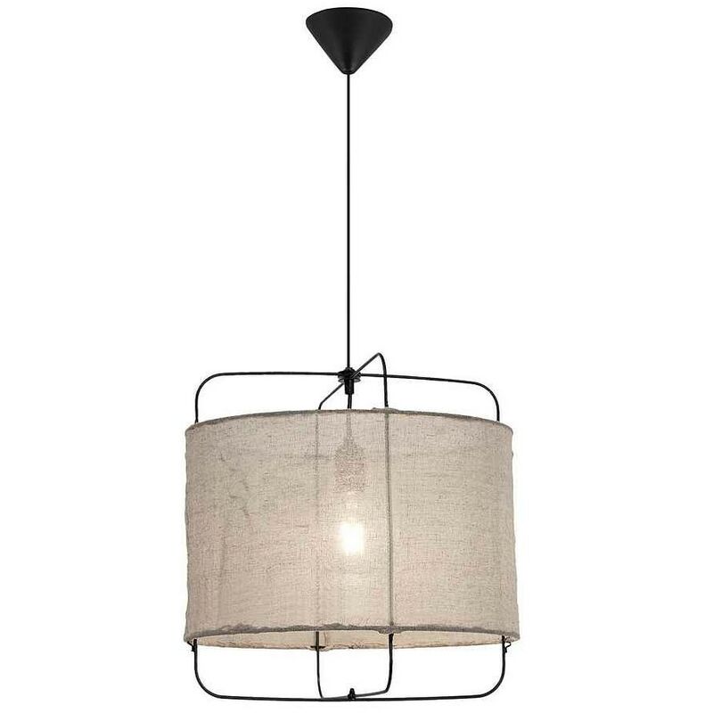 

Colgante con pantalla tela rustica modelo WILSON 1 luz - Alemar