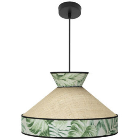 Colgante Constantinopla 1xe27 Beis/verde Regx40x40cm
