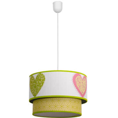 Colgante Corazones verde regulable D30