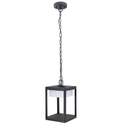 Colgante COUSTEAU IP44 1x9W LED 900lm 4000K L.18xAn.18xAl.Reg.cm Gris