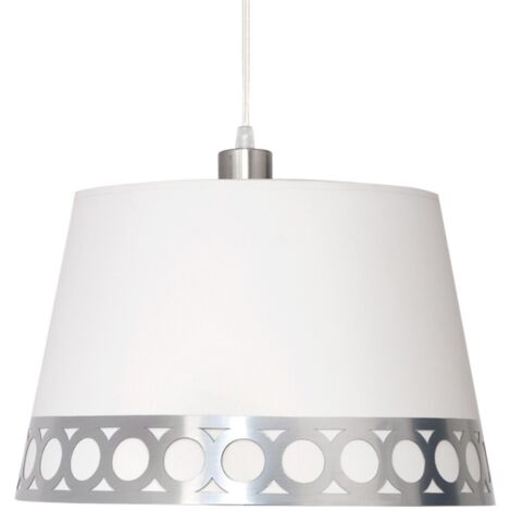 Colgante dalia 1xe27 blanco/plata regx40x40 cm