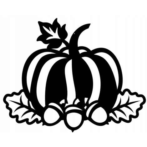 Colgante de calabaza para decoración otoñal, adorno perforado para decoración de Halloween, GRANDE, negro