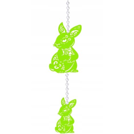 Colgante de conejito de Pascua, decoración calada, niña pequeña