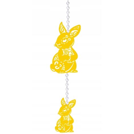 Colgante de conejito de Pascua, decoración calada, niña pequeña