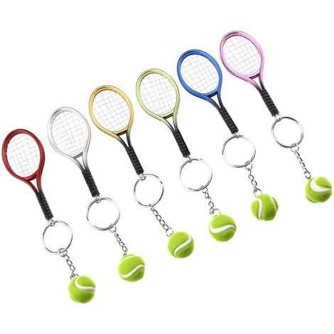 Colgante de llavero de tenis creativo 6 colores mezclados,GroupM ES