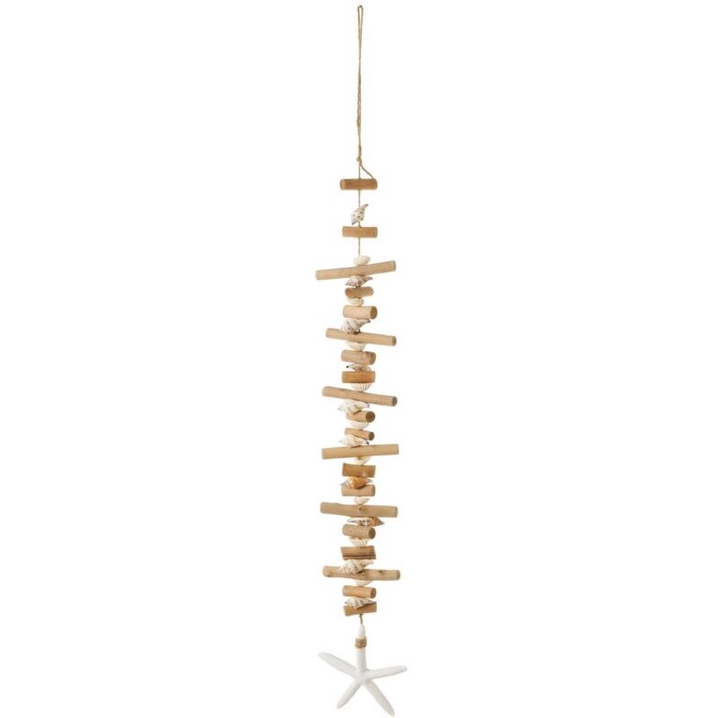 

Colgante de pared estrella de madera de paulonia natural de12x86 cm
