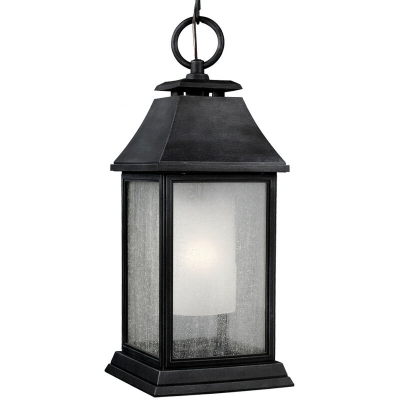 

Elstead Shepherd - 1 linterna colgante de techo grande para exteriores, zinc degradado IP44, E27
