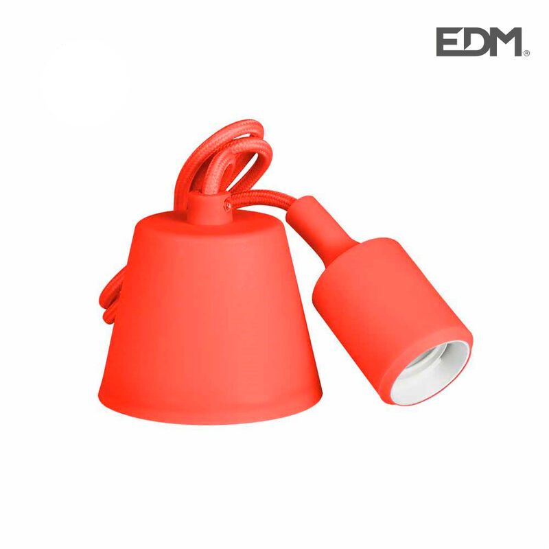 

EDM *ult.unidades* colgante de silicona e27 60w rojo (98,4 cm) edm