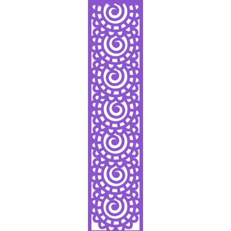 Colgante decorativo A5, adorno calado, morado, 21 x 90 cm