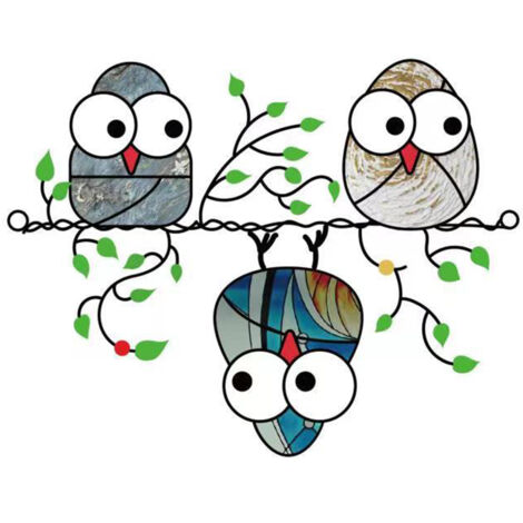 Colgante decorativo de búho – 18 x 14 cm – Multicolor – 1 unidad