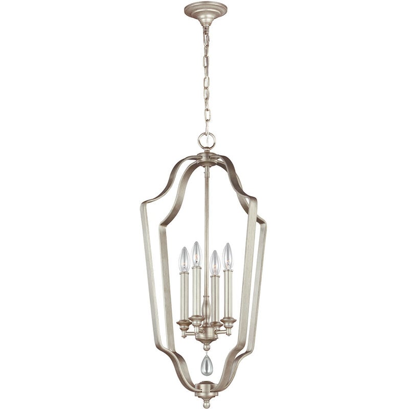 

Elstead Dewitt - Lámpara colgante de techo con 4 luces, plata, E14