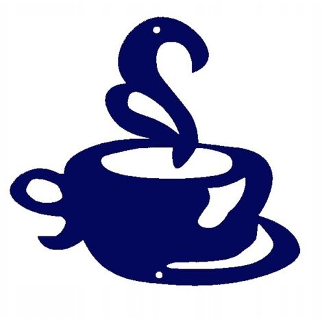 Colgante, diseño calado, taza de café, grande