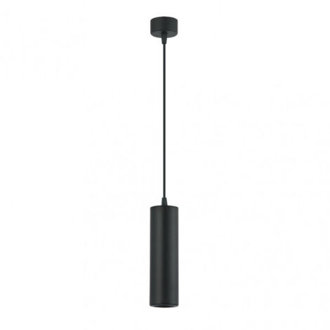Colgante drach 1xgu10 negro regx6x6 cm