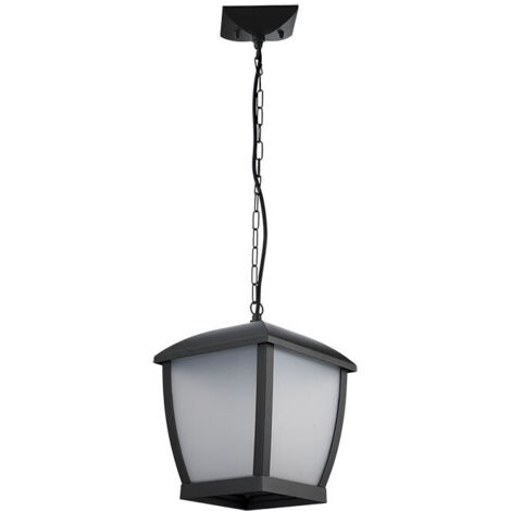 Colgante DRAVE IP44 1xE27 L.17xAn.17xAl.Reg.cm Aluminio PC Negro