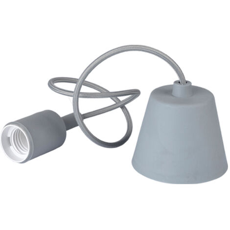 Colgante E27 max.60W serie silicona gris