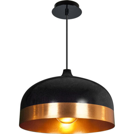 Colgante Edison negro/dorado regulable D33