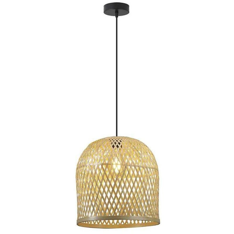 

Colgante FLORIAN de una luz con pantalla rattan - Alemar