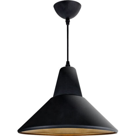 Colgante gilberto 1xe27 al.reg.xd.28cm negro/oro