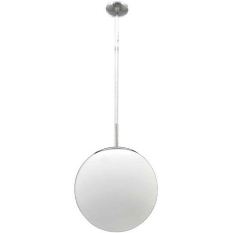 Colgante GLOBAL 1xE27 Al.Reg.xD.35cm Niquel/Blanco