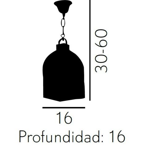 Colgante Granadino regulable bronce/dorado D16