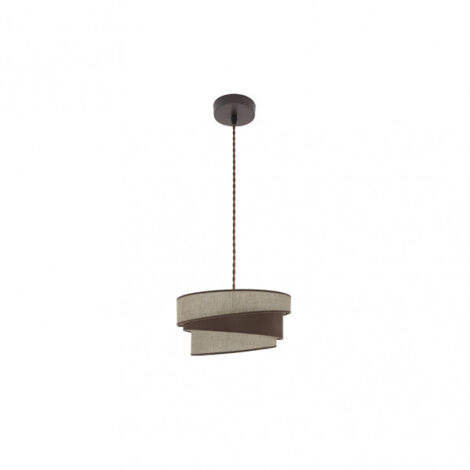 Colgante hara 1xe27 marron/marron regx35x35 cm