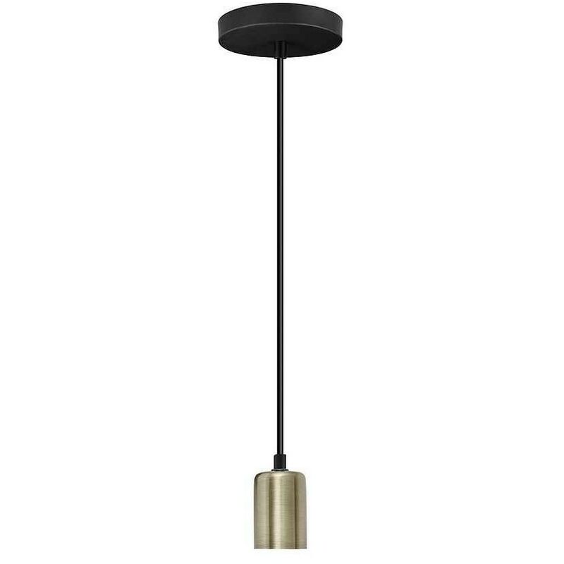 

Colgante INES negro-cuero para bombilla decorativa - AJP