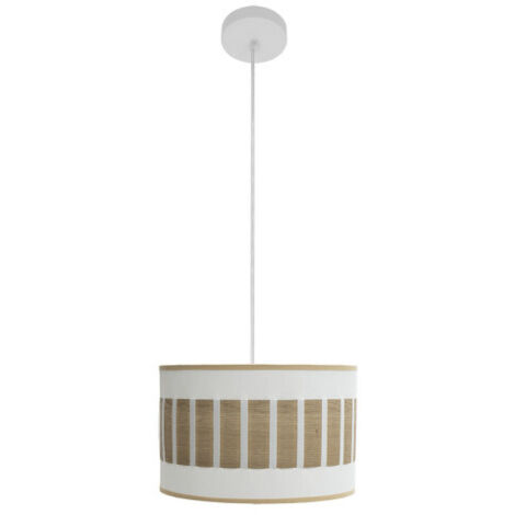 Colgante ivanna 1xe27 blanco/blanco-madera clara regx30x30 cm