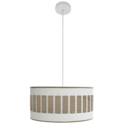 Colgante ivanna 1xe27 blanco/blanco-madera clara regx40x40 cm