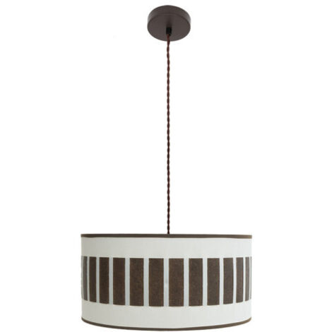 Colgante ivanna 1xe27 marron/blanco-oxido regx40x40 cm