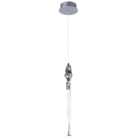 Colgante led cromo modelo Mar 51 cm (alto)12 cm(ancho)12 cm(fondo)
