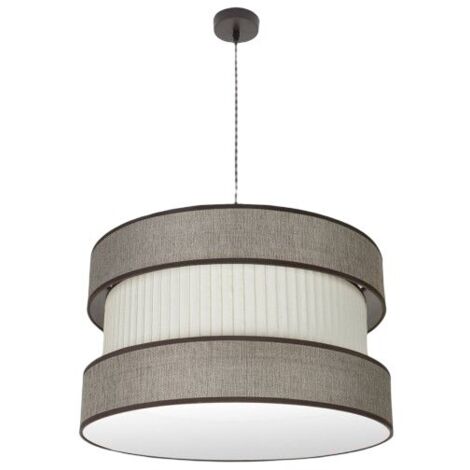 Colgante Marron modelo Home 3luces marron-beis FABRILAMP
