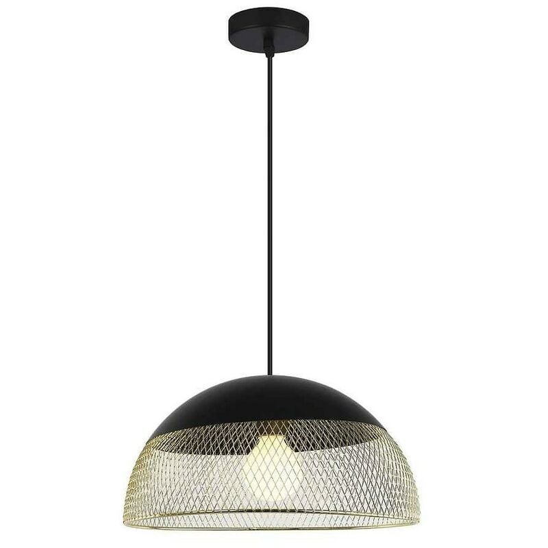 

Colgante metalico modelo KRISTA negro-cuero sat. - Alemar